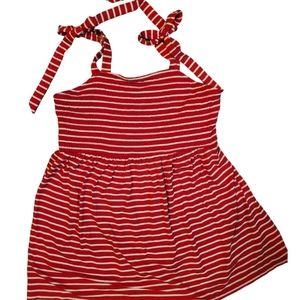 Maternity swing tie tank, red white stripe, NWT Isabel Size Med